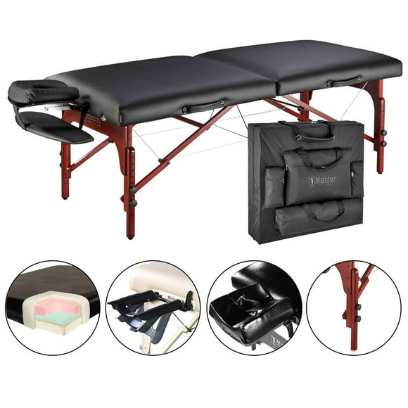 Master Massage 31" Extra Wide Montclair Pro Memory Foam Portable Massage Table