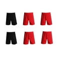 thumbnail image 4 of Polyester Men Basketball Pant Portable Replacement Pant Clothes Solid Color Sweat Absorbent Drawstring Football Short Clothing Red 4XL, 4 of 6