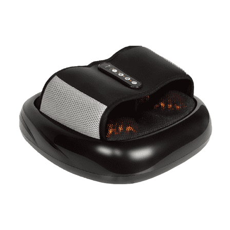 Shiatsu Foot Massager with Heat - Black, 3-in-1 Air Pressure Acupuncture & Kneading for Instep & Sole Reflexology Foot Massager