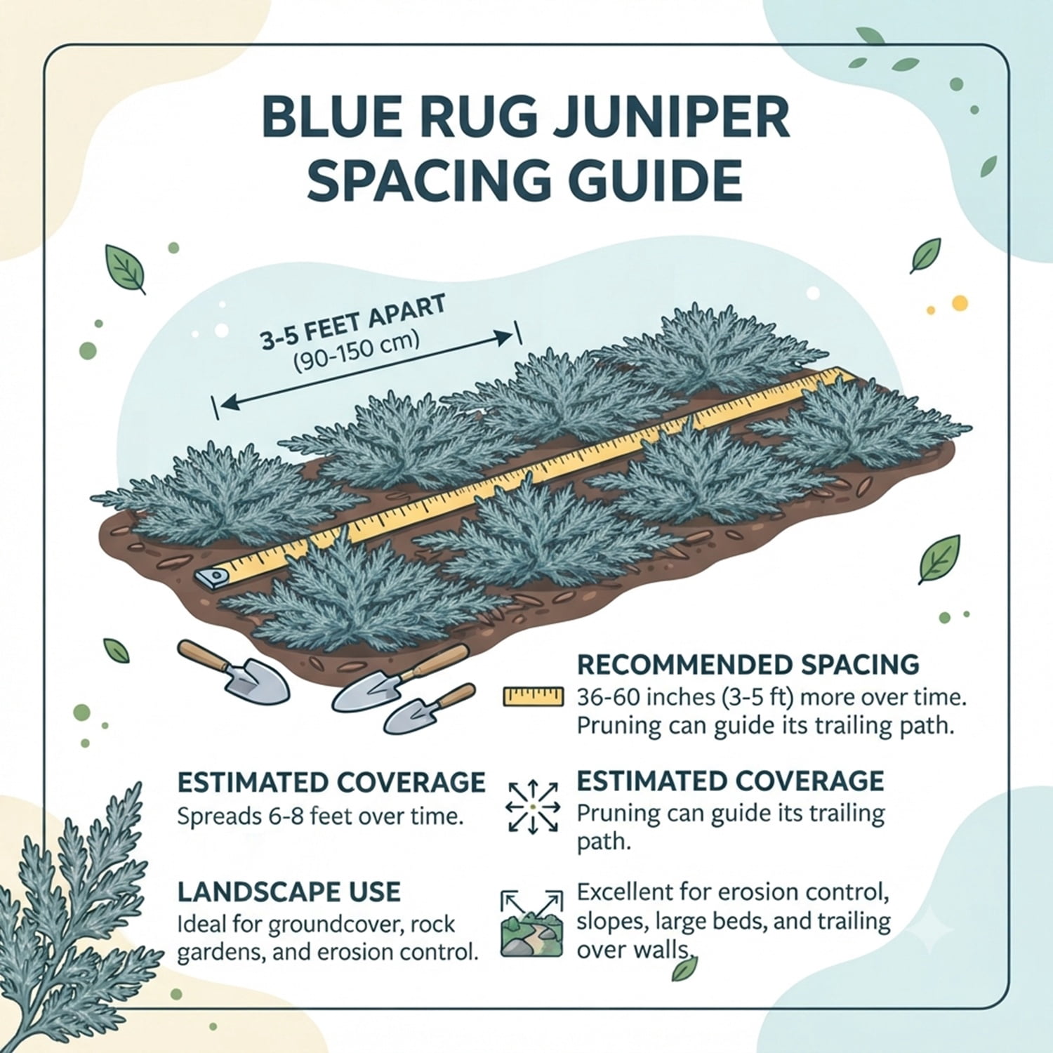Expert Gardener Blue Rug Juniper, 2.5 Qt Grower Pot, Low-Growing Evergreen Groundcover Shrub, Full Sun, Live Outdoor Plant