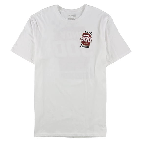 INDY 500 - Camiseta gráfica para hombre, color blanco, talla mediana