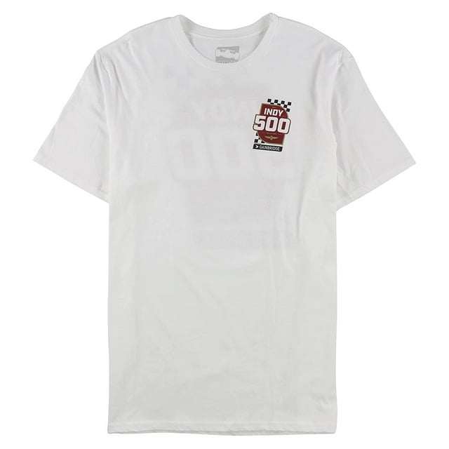 INDY 500 - Camiseta gráfica para hombre, color blanco, talla mediana