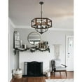thumbnail image 2 of Home Bedroom 60W X 6 Renton Hexagon Rubber Wood, Metal Chandelier, 2 of 5