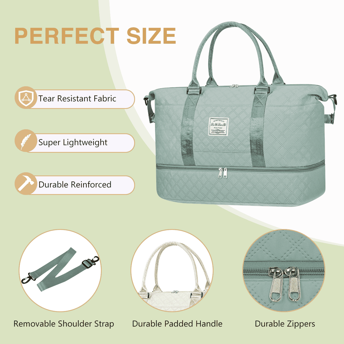 Weekender Bags for Women, Travel Duffel Bags with Shoe Compartment, Personal Item Travel Bag Weekender Overnight Bag Set Hospital Bags with Wet Pocket and Toiletry Bag for Labor and Delivery - Blue