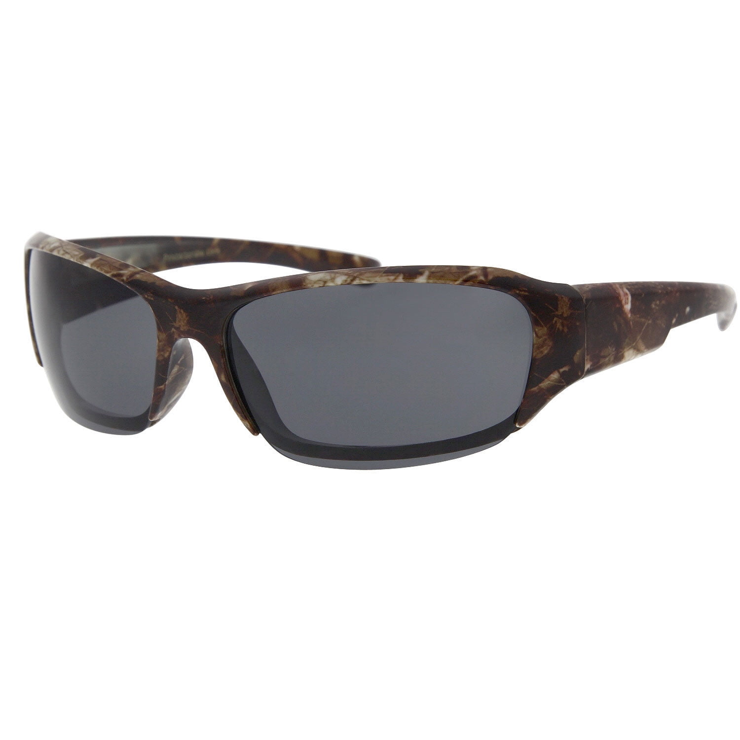 grinderPUNCH Hunting Camouflage Polarized Sports Wraparound Half Frame Sunglasses Camo mossy oak, Fall Camo