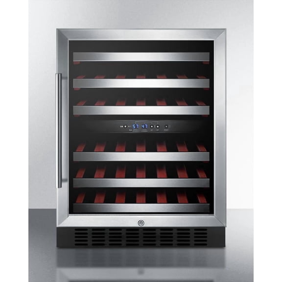 24" Wide Built-In Wine Cellar, STANDARD, Black