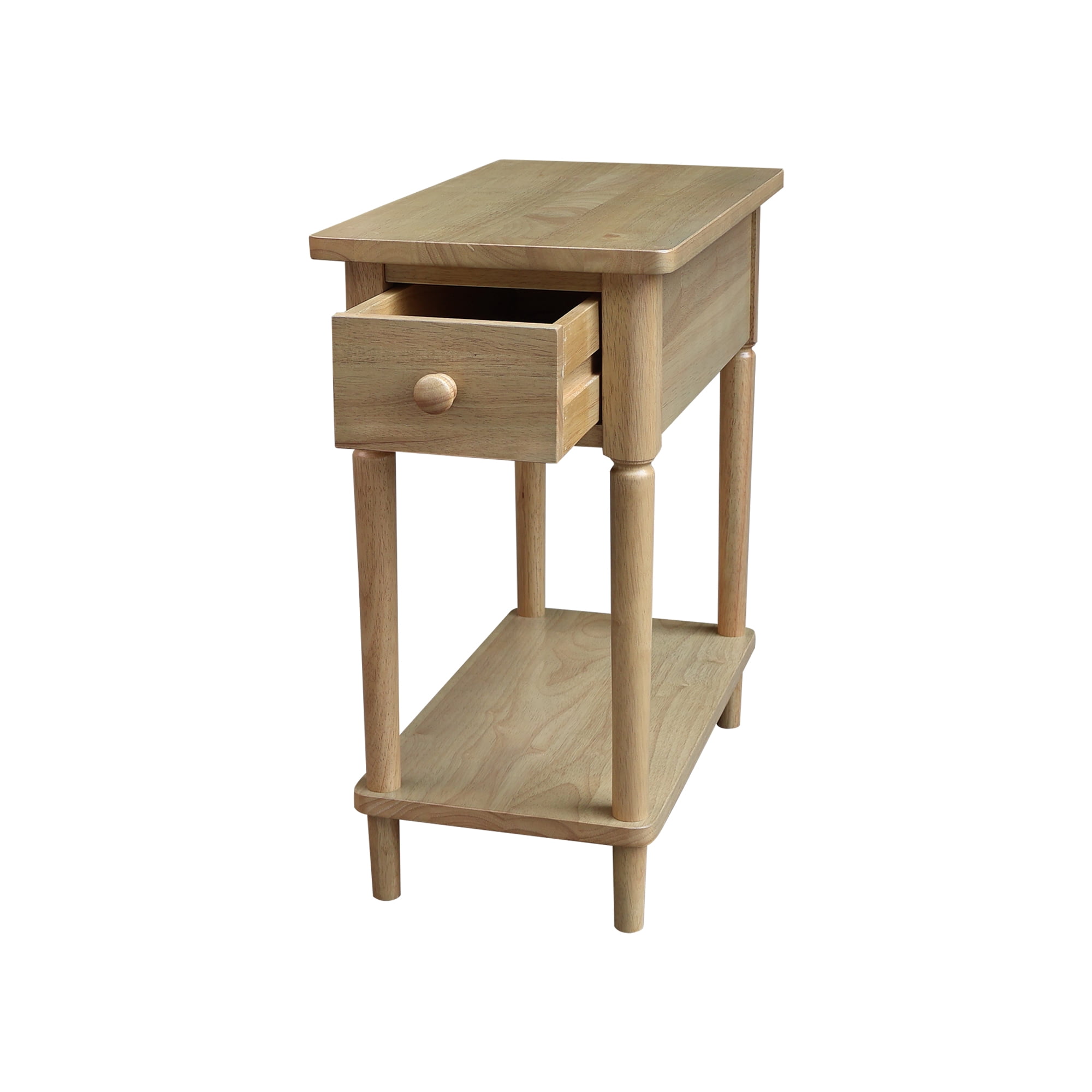 Solid Wood Narrow Side Table, Honey