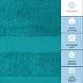 thumbnail image 5 of White Classic Hotel Collection Luxury 8-Piece 100% Turkish Cotton Towel Set, Aqua, 5 of 9