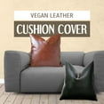 thumbnail image 3 of Vegan Leather Cushion Cover - Perfect Size and Fit (Rusty Caramel), 3 of 8