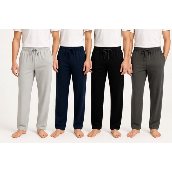 BenBen Mens Pajama Pants Ultra Soft Sleepwear & Loungewear for Comfort and Relaxation - 4-Pack