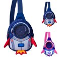 thumbnail image 2 of Chest Bag Mini Cute Cartoon Rocket Pattern Sling Bag Crossbody Bag for Children, 2 of 10