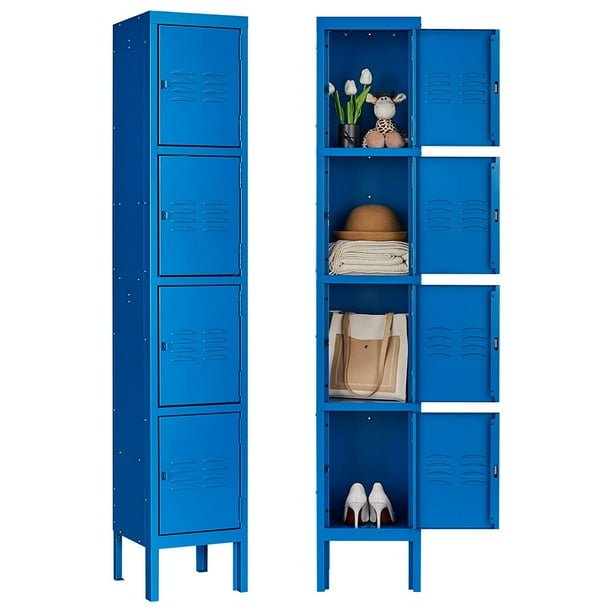 MIIIKO 4Tier Metal Locker Steel Employees Lockers for Office, Metal