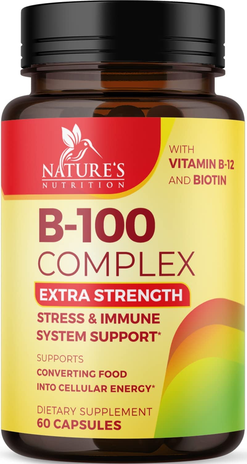 Vitamin B Complex All B Vitamins Including B12, B1, B2, B3, B5, B6
