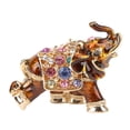 thumbnail image 2 of Colgante de coche, llavero exquisito con incrustaciones de diamantes de imitación, colgante de elefante para bolso, llavero de metal, estándares líderes en la industria, 2 of 12