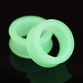 thumbnail image 3 of A Pair of Glow in the Dark Silicone Double Flared Ear Gauge Tunnel Plug, 3 of 5