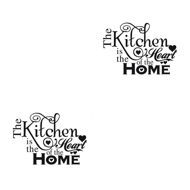 relayinert PVC Kitchen English Letters Home Wall Stickers Dinning Room Decal Decorations DIY Mural Wallpaper Walls Decals 2Set