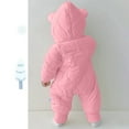 thumbnail image 4 of Toddler Snowsuit Warm Hooded Romper Coat for Toddler Boys Girls Down Jacket Warm Windproof Long Sleeve Baby Girl Clothes for Little Girls 1-3 Months, 4 of 5