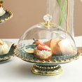 thumbnail image 3 of European Style Ceramic Cake Stand Fruit Rack Serving Clear Dessert Display Tray for Snack Green, 3 of 9