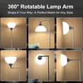 thumbnail image 5 of Anrotix Foldable LED Floor Lamp, 90-Degree Adjustable Standing Light, White, 5 of 7
