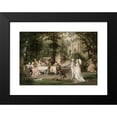 thumbnail image 2 of Carl Schweninger, Jr 14x11 Black Modern Framed Museum Art Print Titled - Gallant Society in the Castle Park, 2 of 5