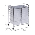 thumbnail image 2 of Honey-Can-Do Oficina Organizador, Carrito para estudio, 12 gavetas, Cromado, 8, 1, 2 of 10