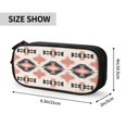 thumbnail image 4 of TEQUAN Large Capacity Pencil Case, Vintage Aztec Ethnic Style Colorful Pattern Pencil Pouch 2 Compartments Pencil Bag (Black), 4 of 7
