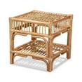 thumbnail image 2 of Baxton Studio Rose Modern Bohemian Natural Brown Rattan End Table, 2 of 6