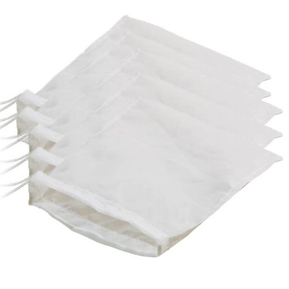 5Pcs Reusable Fine Mesh Nylon Nut Milk Cheese Cloth Bag Cold Brew Coffee Filter Kitchen New