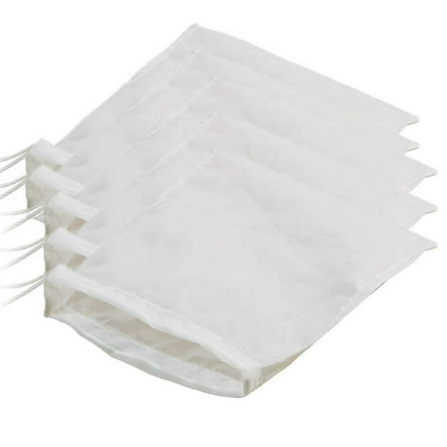 5Pcs Reusable Fine Mesh Nylon Nut Milk Cheese Cloth Bag Cold Brew Coffee Filter Kitchen New