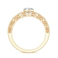 thumbnail image 2 of Certifie Heart Lab Grown Diamond Art Deco Ring, EF-VS Quality, Half Carat - Ready to Gift, 10K Yellow Gold, US 11.00, 2 of 8