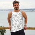 thumbnail image 6 of Gukieu Chemical Formulas Print Men's Quick Dry Fitness Vest, Round Neck Sleeveless Fitness Bodybuilding Top-Small, 6 of 7