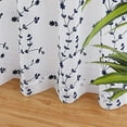 thumbnail image 7 of Sheer White Curtains, Leaf Embroidered Grommet Voile Drapes for Living Room, Bedroom, Window Treatments Semi Curtain Panels Navy Blue, 52" W x 72" L, 2 Panels, 7 of 7