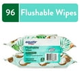 thumbnail image 4 of (3 pack) Equate Flushable Wet Wipes, Coconut Scent, 96 Wipes (2 Pack), 4 of 12