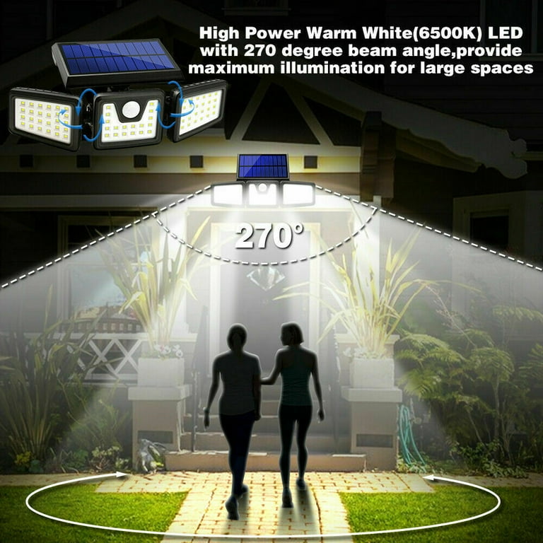 2 Pack - Solar Lights Outdoor, AmeriTop 800LM Wireless LED Solar Motion Sensor Lights Outdoor; 3 Adjustable Heads, 270° Wide Angle Illumination, IP65 Waterproof, Security LED Flood Light 2 Pack - Solar Lights Outdoor, AmeriTop 800LM Wireless LED Solar Motion Sensor Lights Outdoor; 3 Adjustable Heads, 270° Wide Angle Illumination, IP65 Waterproof, Security LED Flood Light