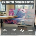 thumbnail image 4 of FOR U DESIGNS Cat Leaf Print RV Dinette Cushion Covers Stretch Replacement Camper Cushion Slipcover Scratch-resistant RV Couch Cover, 1 Backrest Covers and 1 Bench Covers, 4 of 7