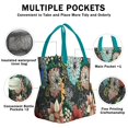 thumbnail image 3 of Pioneer Flower Floral Print Pattern Drawstring Lunch Bag Women - Drawstring Lunch Bag Insulated for Work Office - Stain-Resistant Large Lunchbags for Women with Multi-Pockets, 3 of 6
