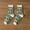 D, variant on Lolmot Women Vintage Green Floral Patterned Crew Socks Novelty Cozy Flower Jacquard Cotton Mid-Calf Socks