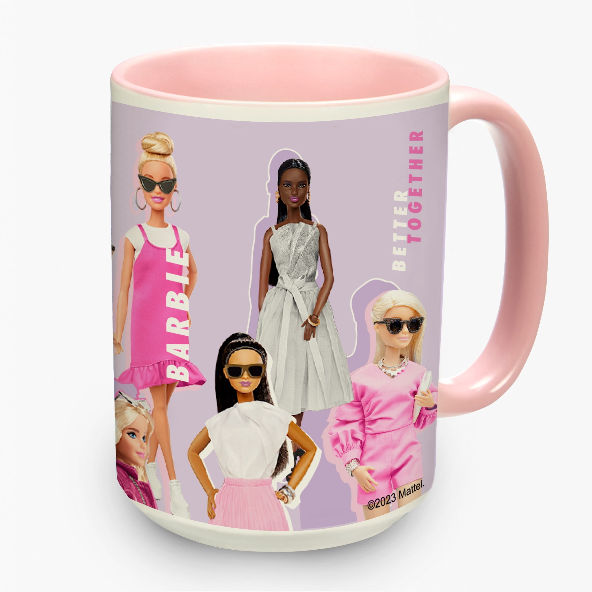 Personalized 15 oz Pink Barbie Mug, Lavender Barbie