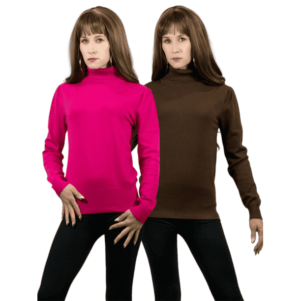 Set De 2 Sueteres Mujer De Cuello Alto Unitalla Sueteres Dama Sweaters