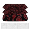 thumbnail image 2 of 3 Pcs Soft Bedding Set, Includes 1 Duvet Cover with Zipper And 2 Pillow Shams,RED PAISLEY Velvet Edition King(102"×90"), 2 of 8