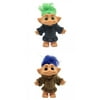 Set of 2 Troll Dolls Little Guy with Clothe Birthday toy for kids Gift 10cm