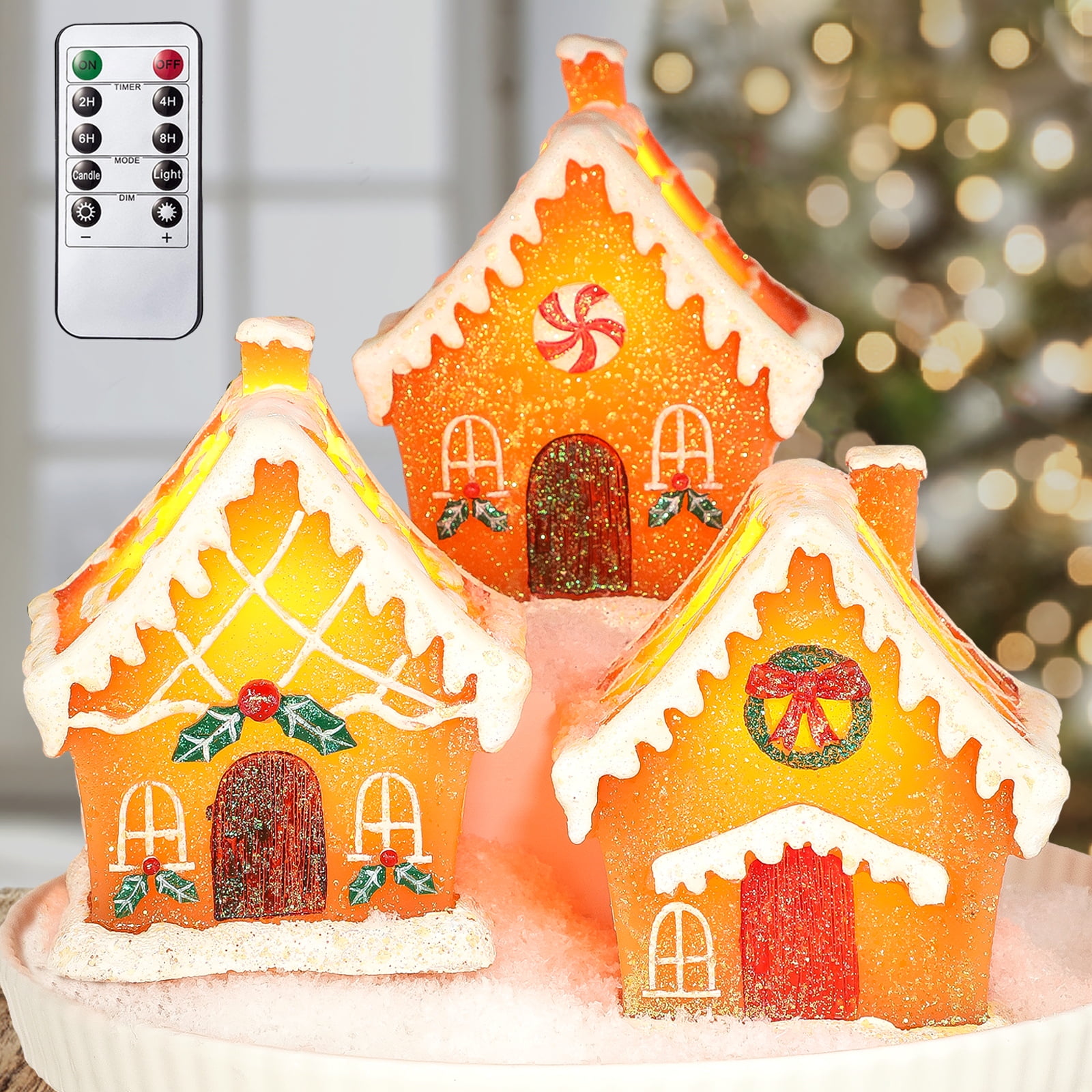 Meltone Christmas Tabletop Decorations, Battery Operated Holiday Led