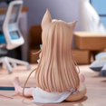 thumbnail image 4 of Figura de Anime de cabeza dorada My Cat Is A Kawaii Girl, Sakura, harina de soja, sentarse y comer peces, juguete coleccionable de PVC, 14/21CM, 4 of 5