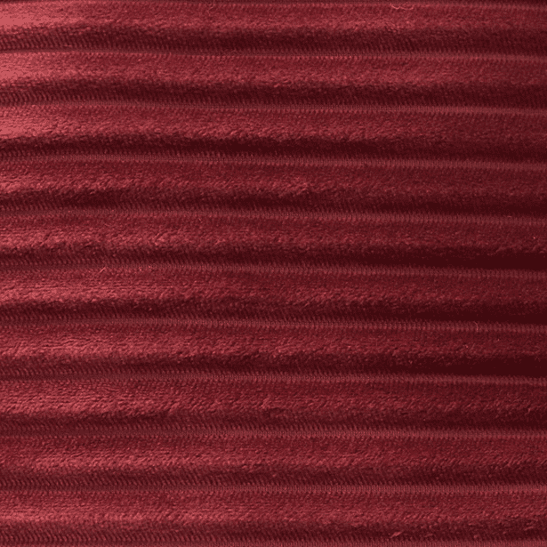 Dearfoams Backrest with Leather Piping, Red, Ribbed