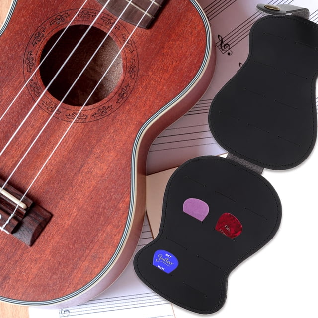 BESTYASH Estuche Negro Para Púas De Guitarra Con Compartimentos Para Organización Y Resistente