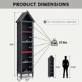thumbnail image 3 of IFGET 75.9" Tall Arch Bathroom Cabinet with Adjustable Storage Shelves, Freestanding Wood Storage Cabinet for Bathroom, 3 of 6