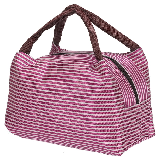 Bolsas de Almuerzo Aisladas, 9"x6"x6" Contenedores Térmicos Portátiles, Rojo Rosa