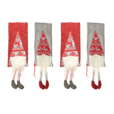 

4Pcs Wine Bottle Cover Christmas Wine Bottle Gift Bags Decorations
