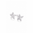 thumbnail image 3 of SilverCloseOut Sterling Silver Teens Hawaiian Plumeria Flower Stud Earrings, 3 of 9