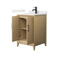 thumbnail image 2 of Janna 24" White Oak Single Vanity & Giotto Quartz Top (1-Hole) & Black Trim, 2 of 5